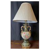 Hollywood Regency Hand Painted Table Lamp