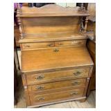 Slant Front Secretary Desk w/Hutch Top