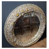 Ornate Florentine Style Round Wall Mirror