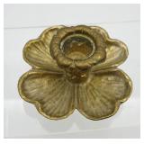 Brass Dogwood Flower Taper Candle Holder