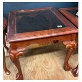 Chippendale Style Smoked Glass End Table