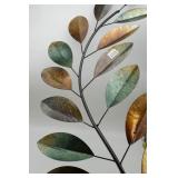 MCM Brutalist Metal Leaf Branch Wall Sculpture