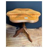 Tri Form Accent Table w/Inlaid Wood Detail