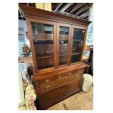 Craftique Solid Mahogany Breakfront  w/Keys