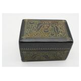 Vintage Mexican Olinala Hand Painted Black