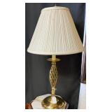 Brass Spiral Design Table Lamp