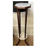 Victorian Style Octagonal Marble Top Plant Stand