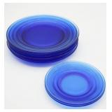 Hazel Atlas Cobalt Blue Moderntone Plates