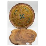 Florentine Round Gold Gilt Decoative Tray &