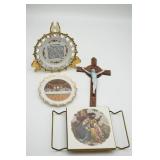 Religious Lot ~ Last Supper Plate, Crucifix, Lord