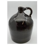 Early American Hand Thrown Clay Tavern Jug w/