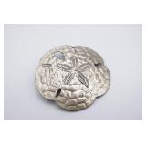 Beau Sterling Silver Sand Dollar Brooch Pin