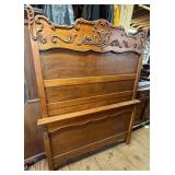 Victorian Eastlake Style Full Size Carved Oak