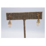 14kt YG Dangle Drop Earrings