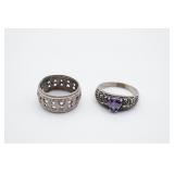 2 Sterling Silver Rings