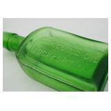 Gargling Oil Embossed Medicine Bottle Green