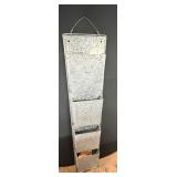 Industrial Style Galvanized Metal Wall Pocket
