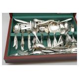 Assorted Flatware Lot in Silverware Box