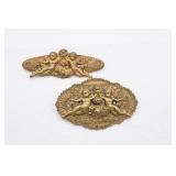 Ornate Gold Tone Cherubs Pin Lots