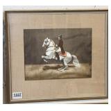 Josef Plank Levade Lithograph Print Spanish Riding