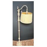 Victorian Art Deco Cast Metal Bridge Floor Lamp