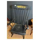 Black Hitchcock Style Windsor Rocking Chair