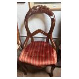 Victorian Mahogany Balloon Back Accent Chair