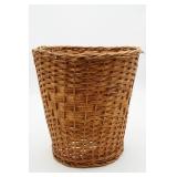 Woven Wicker Wastebasket