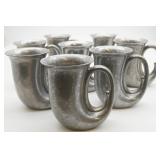 Duratel by Leonard Pewter Horn Mug Cups (8)