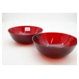 Ruby Red  Bowls (2)