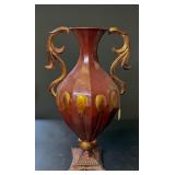 Red Metal Decorative Vase