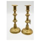Pair of Brass Candlestick Holders