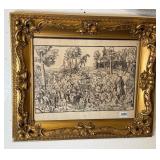 Renaissance Style Old Master Woodcut Print in