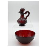 Avon Cape Cod Ruby Red Cruet & Ruby Red