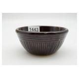 Brown Glazed Stoneware Mixing Bowl