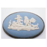 Wedgwood Blue Jasperware Brooch Pin