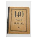 Hand Written Recipe Book Journal 5 Cent