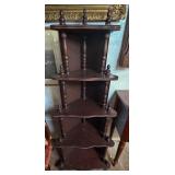 Victorian Walnut 5 Tier Corner Etagere