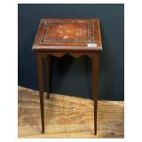 Edwardian Leather Top Side Table