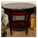 Cherry/Mahogany Finish Two Tier Accent Table