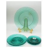 Jeannette Glass Swirl Assorted Plate Lot
