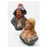Holand Mold Pirate and Gypsy Maiden Ceramic