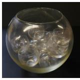 Round Punch Bowl w/Cups