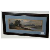 Victorian Panoramic River Landscape Print