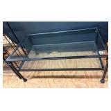2 Tier Metal & Glass Coffee Table