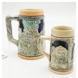 Vintage German Relief Beer Steins (2)