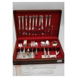 Old Company Plate Flatware In Silverware Box