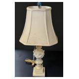 Carved Alabaster Boudoir Lamp
