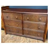 Faux Bamboo Double Dresser
