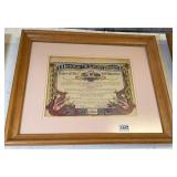 1949 Domain of the Golden Dragon Certificate